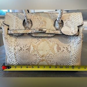 Blonde Snakeskin Handbag